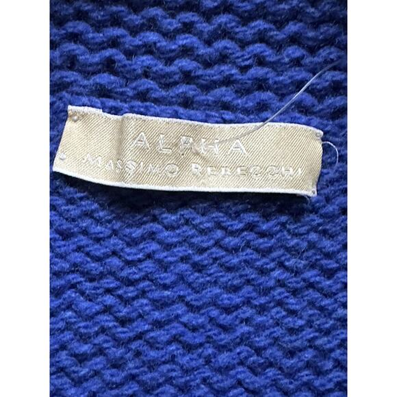ALPHA MASSIMO REBECCHI Wool Cardigan Sweater Jacket 46 Us M Blue Italy Blazer - Picture 13 of 16